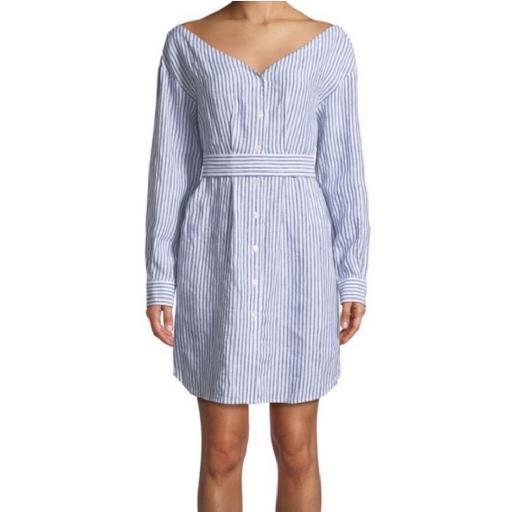 #614 Frame Linen Shirt Dress size S NWT